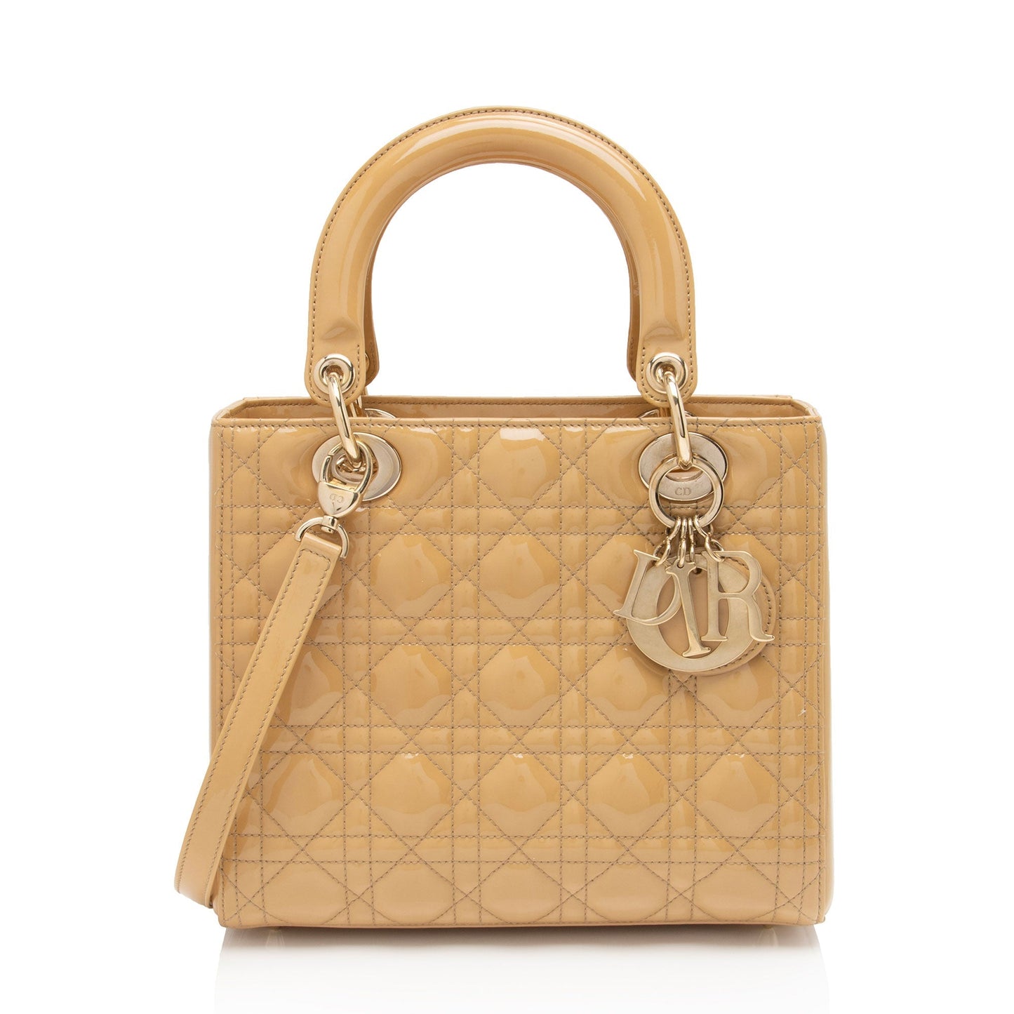 Luxury DiorPatent Leather Lady Luxury DiorMedium Tote (SHF-8qfooJ)