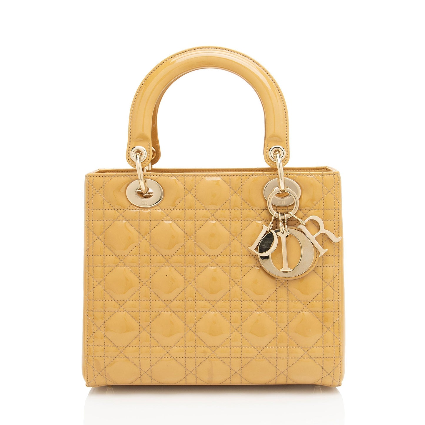 Luxury DiorPatent Leather Lady Luxury DiorMedium Tote (SHF-PF9eaq)
