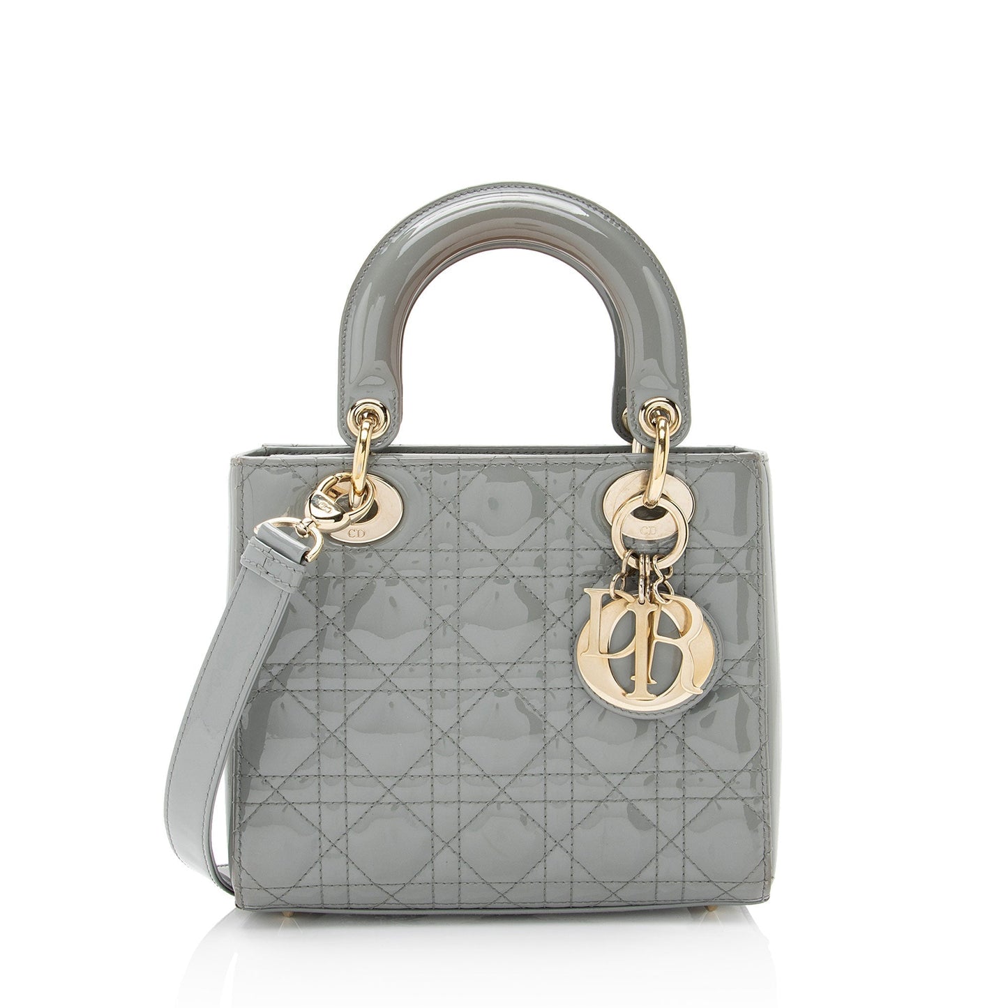 Luxury DiorPatent Leather Lady Luxury DiorSmall Tote (SHF-fRTMgi)