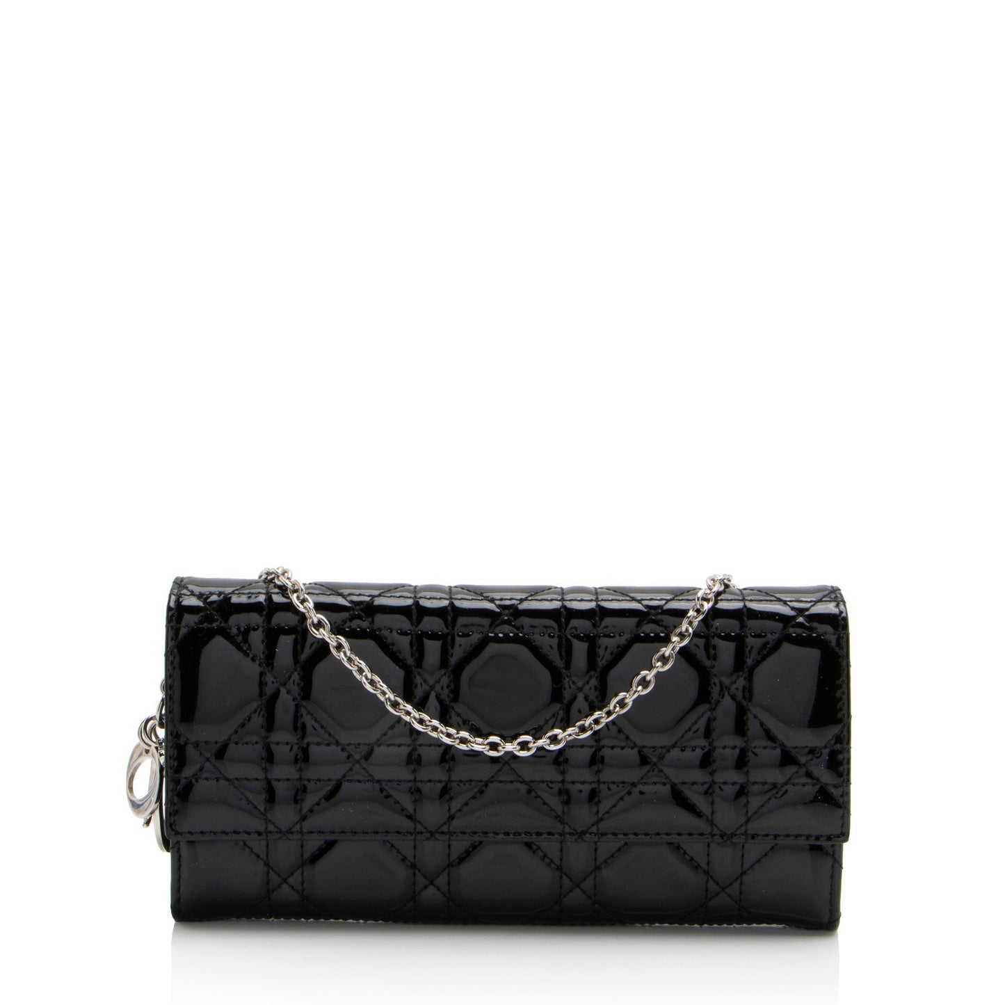 Luxury DiorPatent Leather Lady Luxury DiorWallet on Chain (SHF-rovhu8)