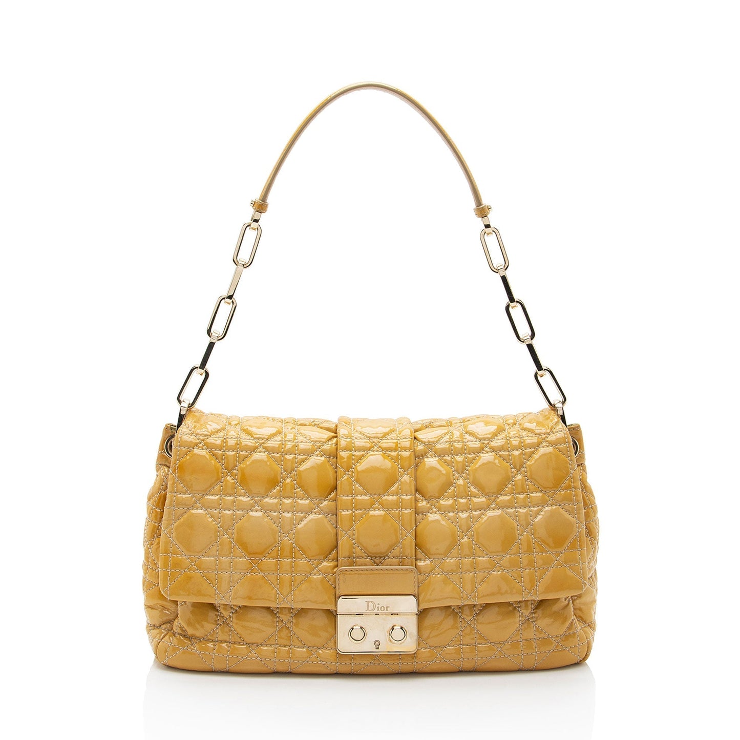 Luxury DiorPatent Leather New Lock Flap Bag (SHF-feTpMG)