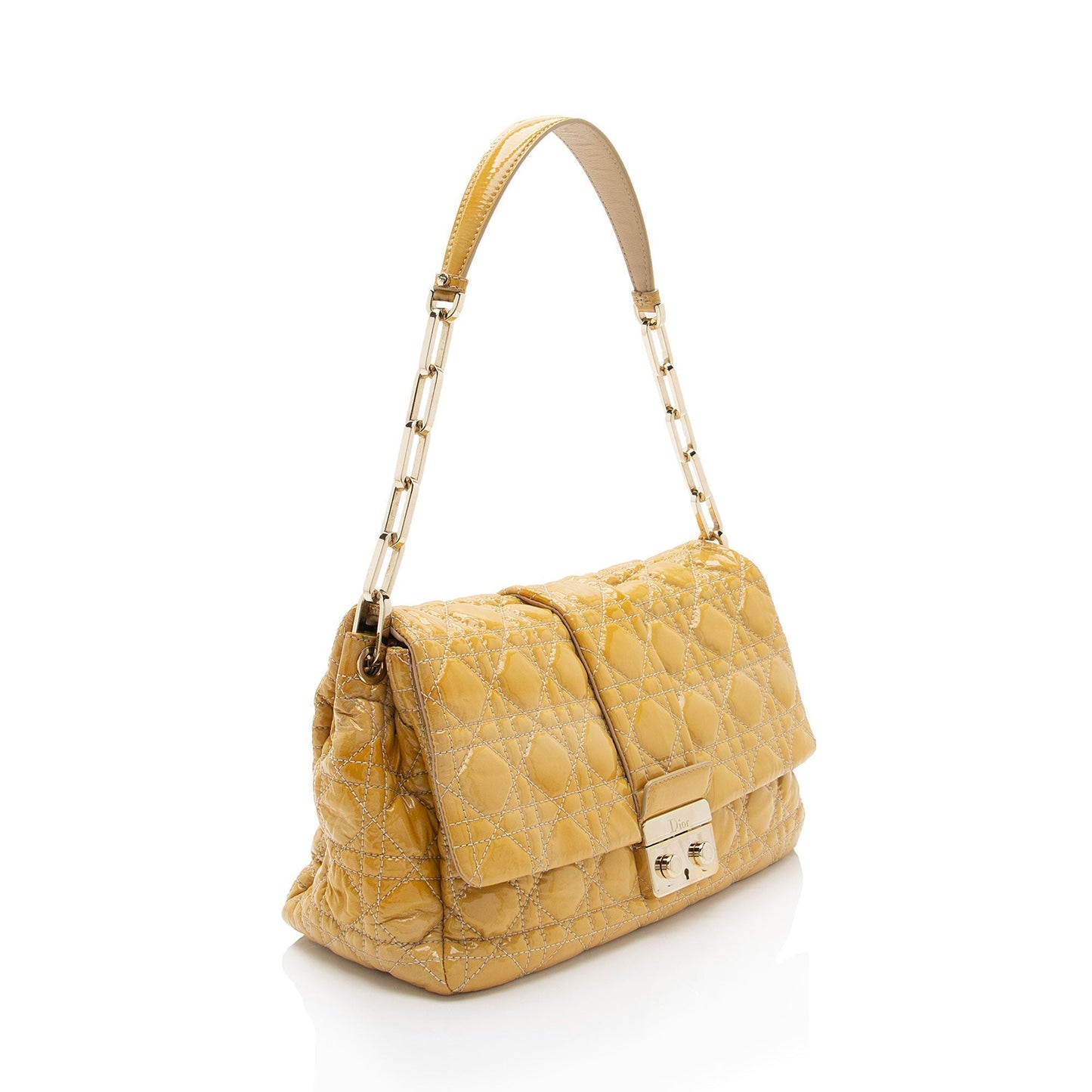 Luxury DiorPatent Leather New Lock Flap Bag (SHF-feTpMG)