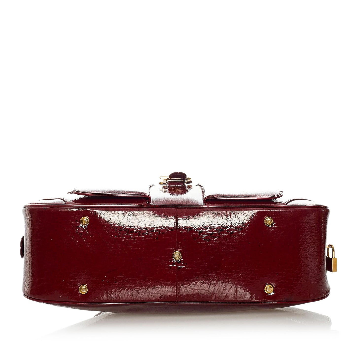 Luxury DiorPatent Leather Saddle Dome Handbag (SHG-28563)