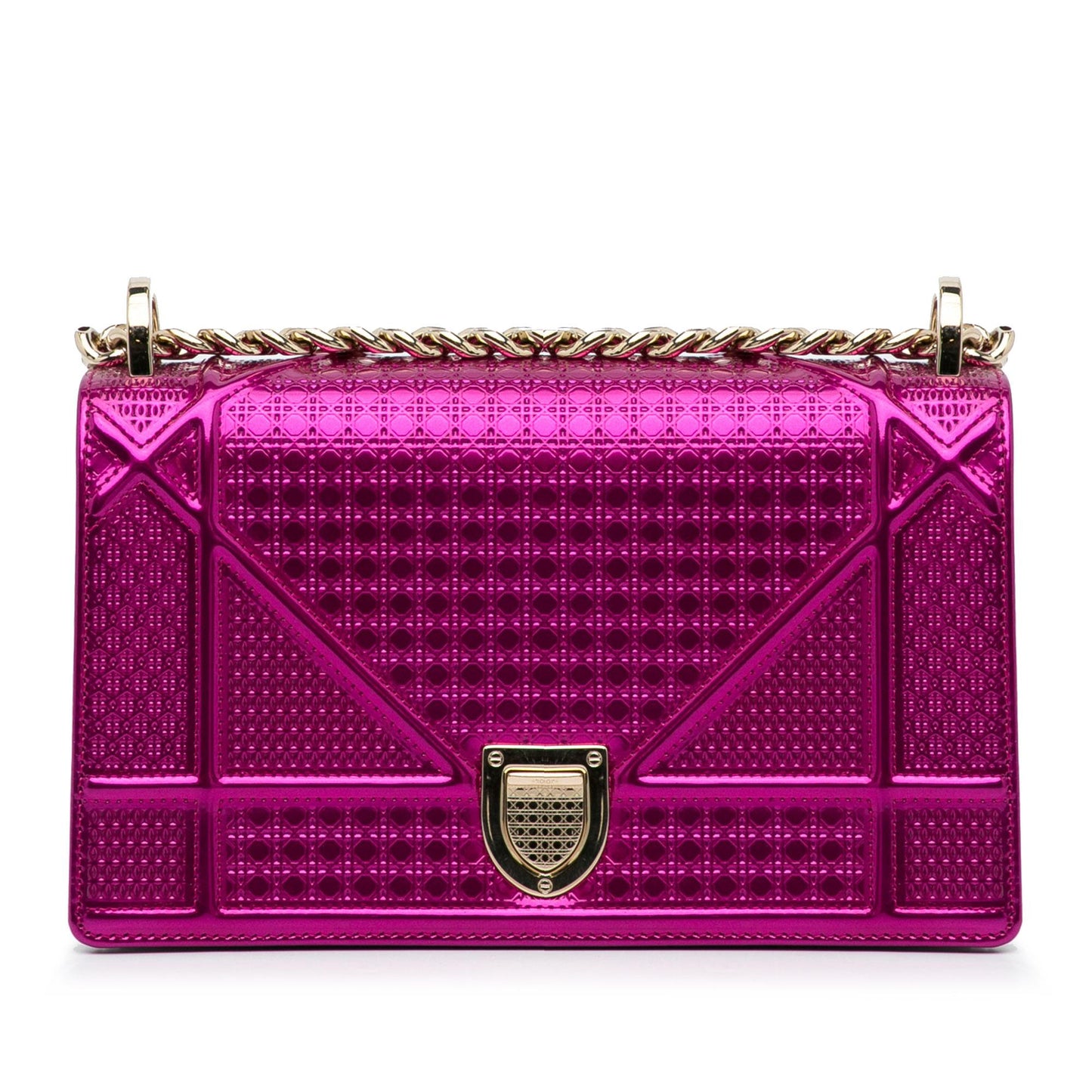 Luxury DiorPatent Microcannage Diorama Crossbody Bag (SHG-D2JEVN)