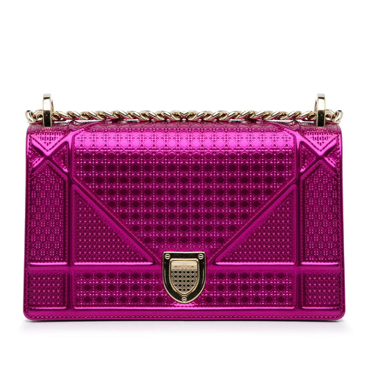 Luxury DiorPatent Microcannage Diorama Crossbody Bag (SHG-D2JEVN)