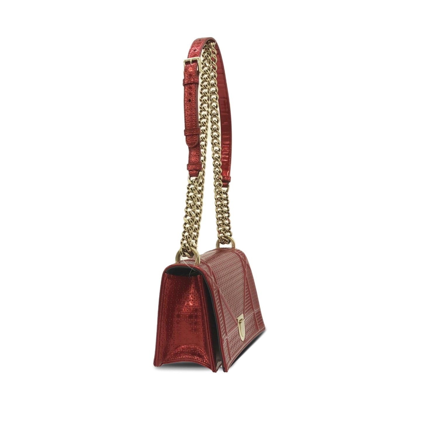 Luxury DiorPatent Microcannage Diorama Crossbody Bag (SHG-nk7GZA)