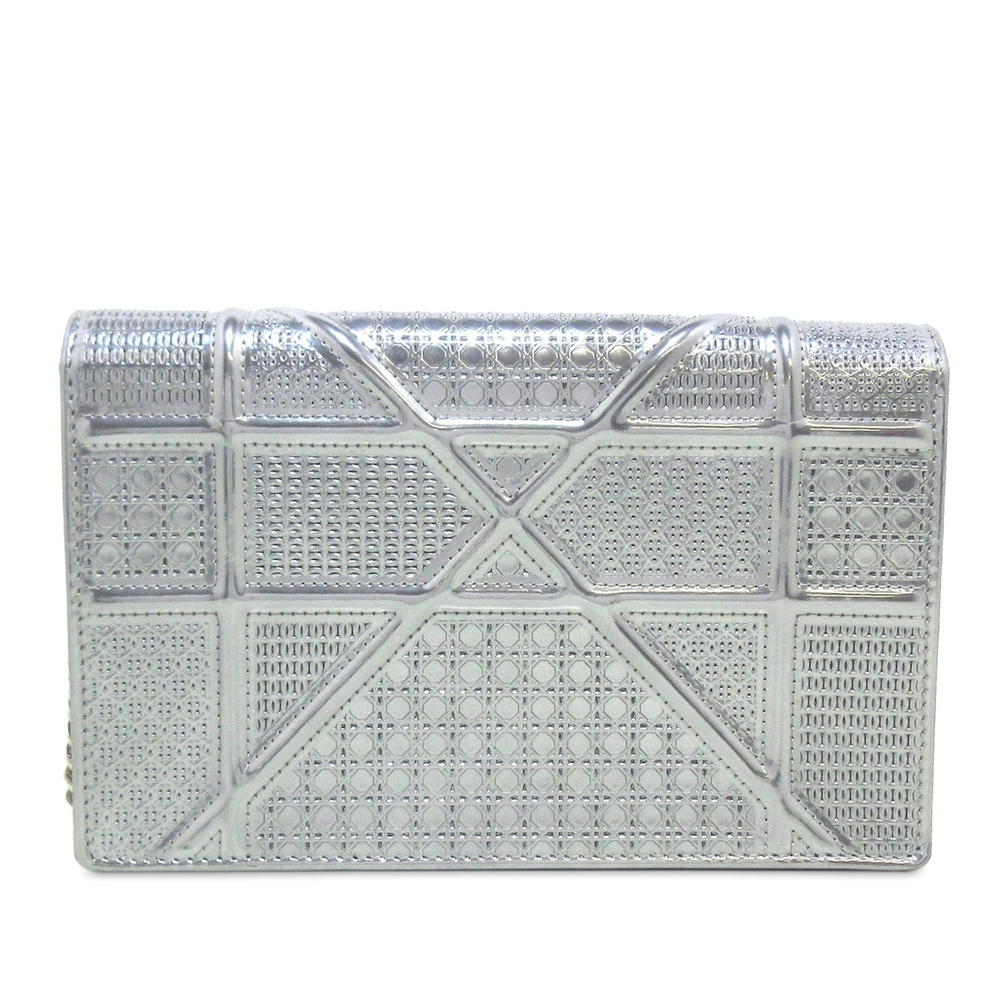 Luxury DiorPatent Microcannage Diorama Wallet on Chain (SHG-Lyb37J)
