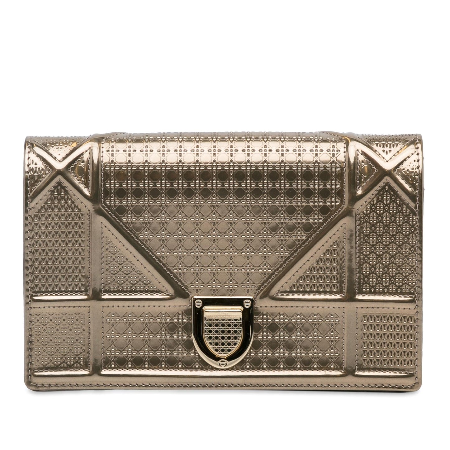 Luxury DiorPatent Microcannage Diorama Wallet on Chain (SHG-slLLNI)
