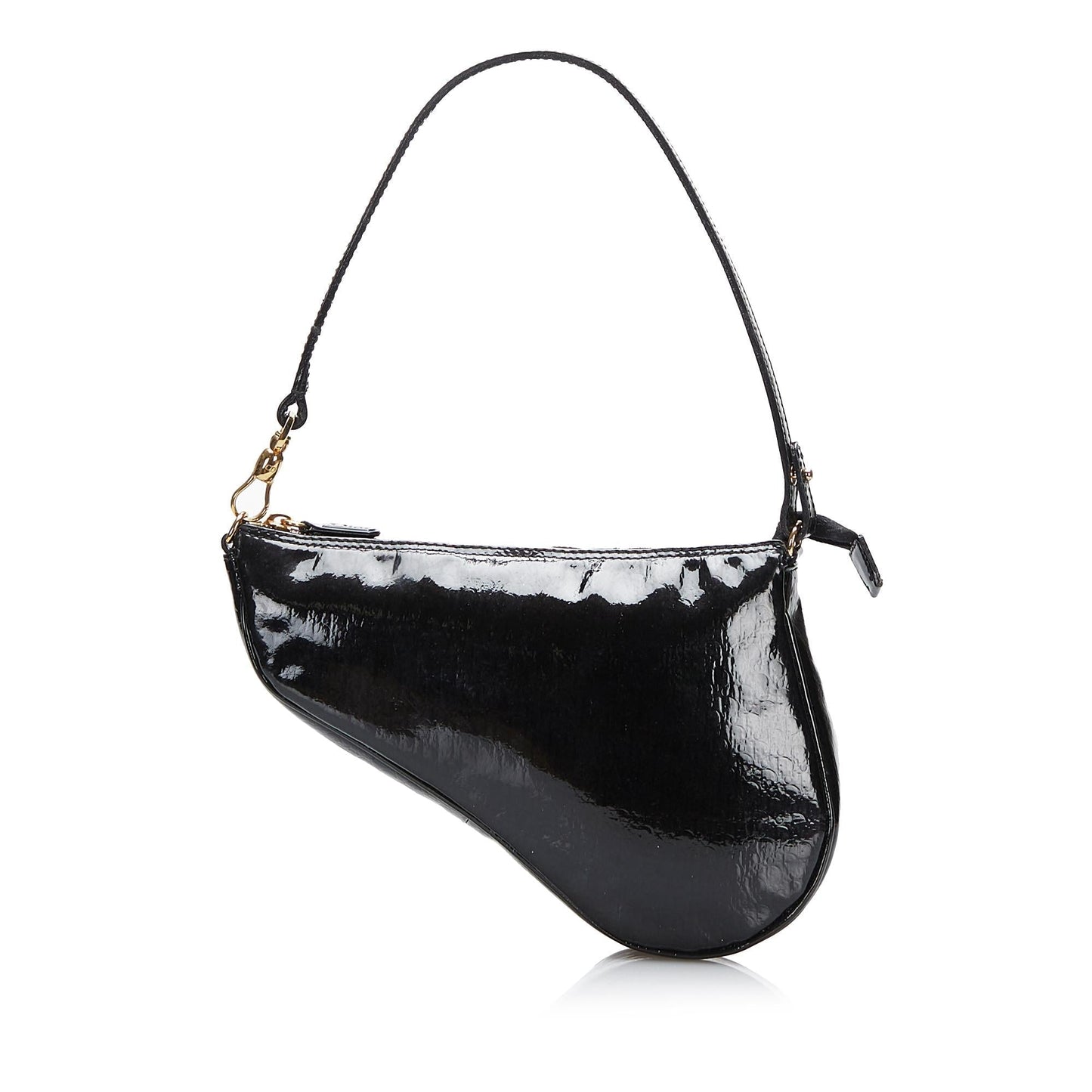 Luxury DiorPatent Mini Saddle (SHG-duLasx)
