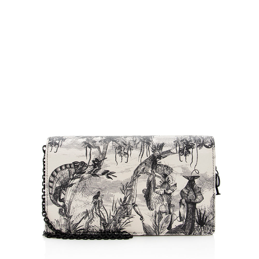 Luxury DiorPrinted Leather Toile de Jouy Lady Luxury DiorWallet on Chain Bag (SHF-19829)