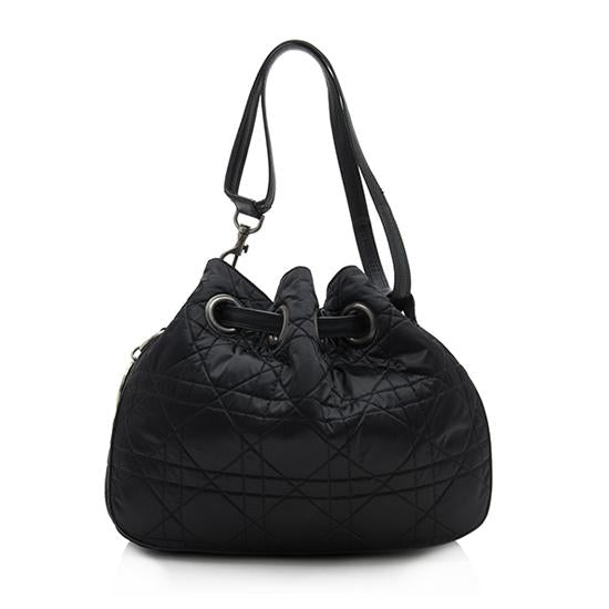 Luxury DiorSatin Drawstring Cannage Tote