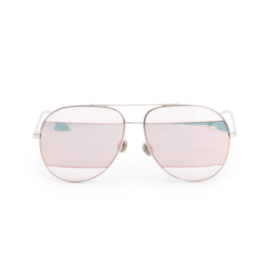 Dior Silver-Tone Metal Frame DiorSplit 2 Aviator Sunglasses