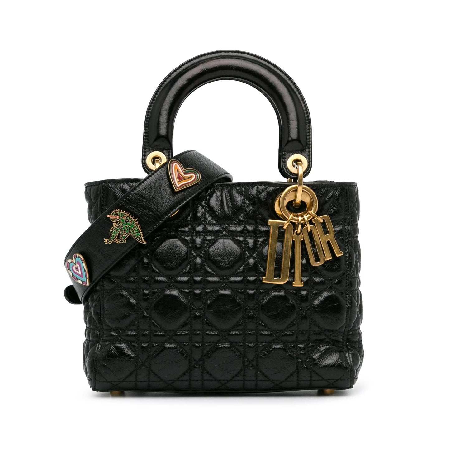 Luxury DiorSmall Crinkled Patent Cannage Lucky Badges My Lady Luxury Dior(SHG-RZhaEd)