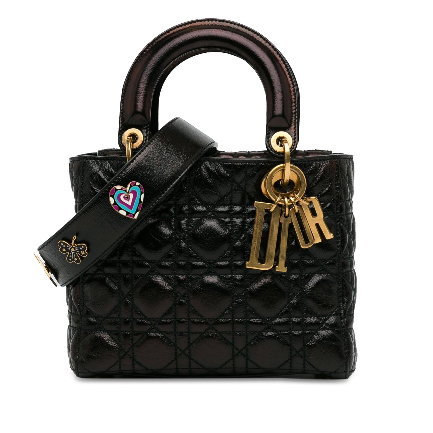 Luxury DiorSmall Crinkled Patent Cannage Lucky Badges My Lady Luxury Dior(SHG-Skvge5)