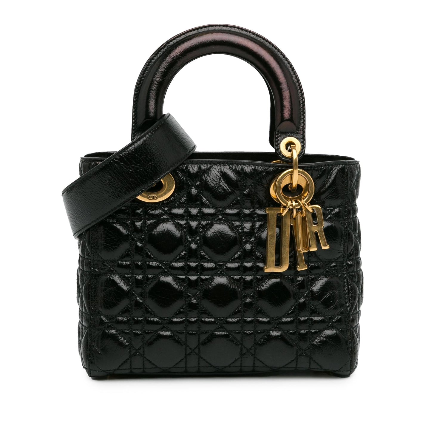 Luxury DiorSmall Crinkled Patent Cannage Lucky Badges My Lady Luxury Dior(SHG-MjDnlI)