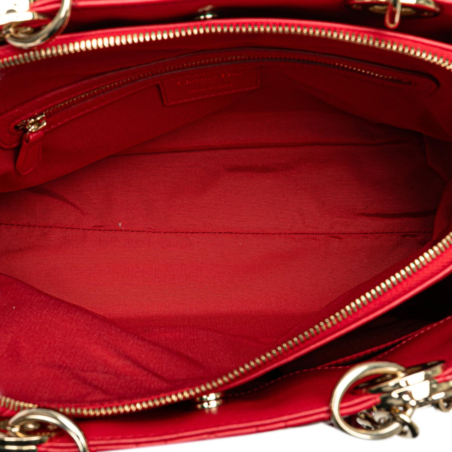 Luxury DiorSmall Lambskin Cannage Soft Zipped Shopping Tote (SHG-AncejF)