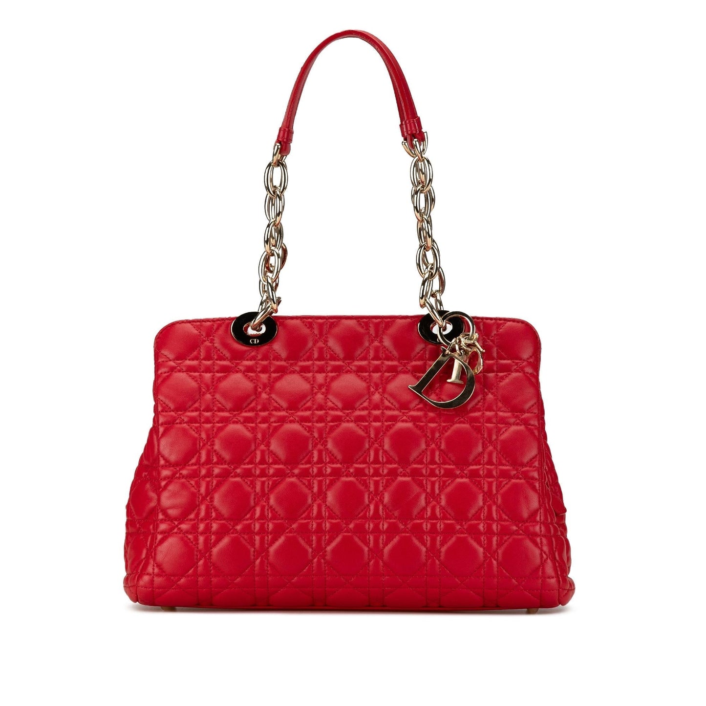 Luxury DiorSmall Lambskin Cannage Soft Zipped Shopping Tote (SHG-AncejF)
