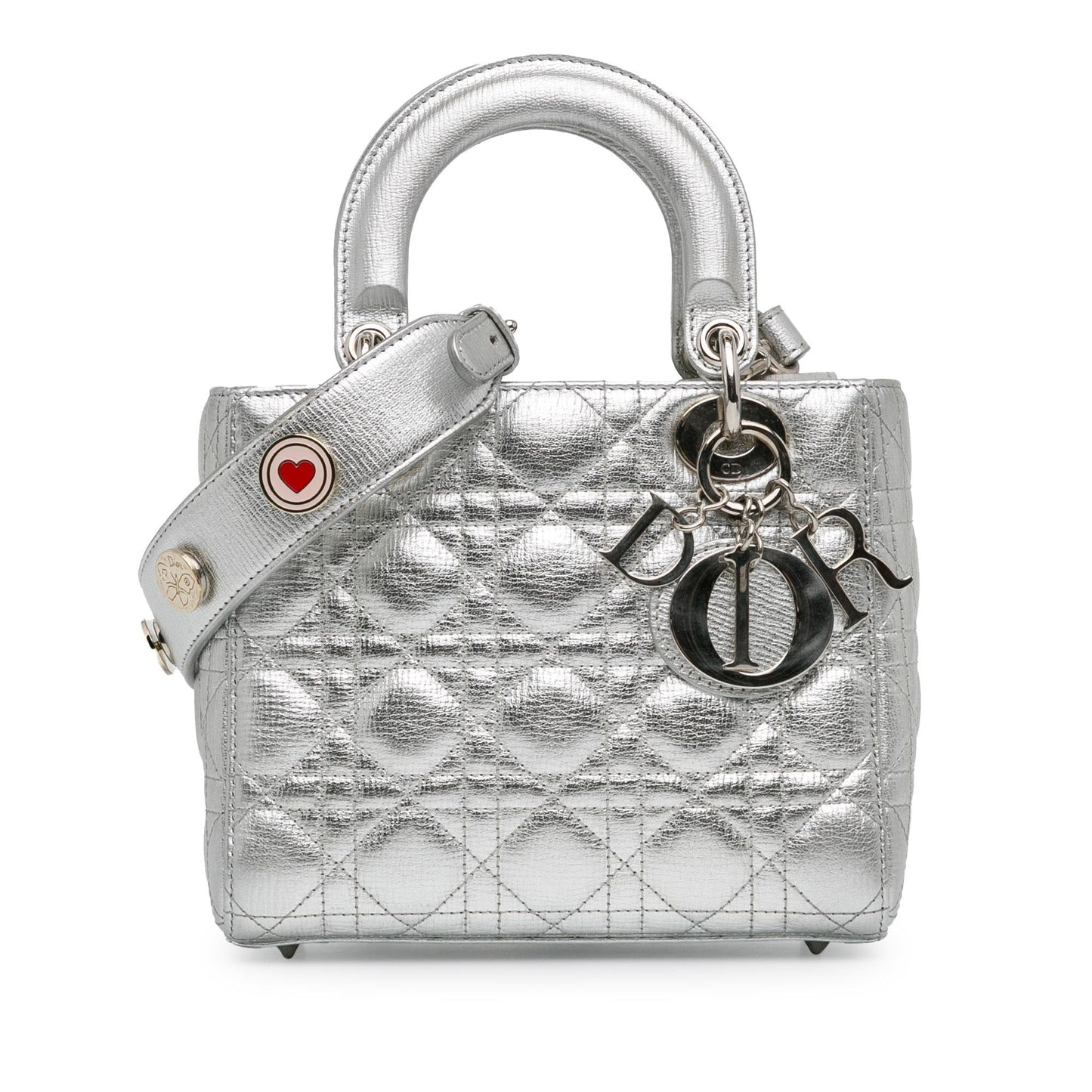 Luxury DiorSmall Metallic Grained Calfskin Cannage Lucky Badges My Lady Luxury Dior(SHG-iCfjm7)