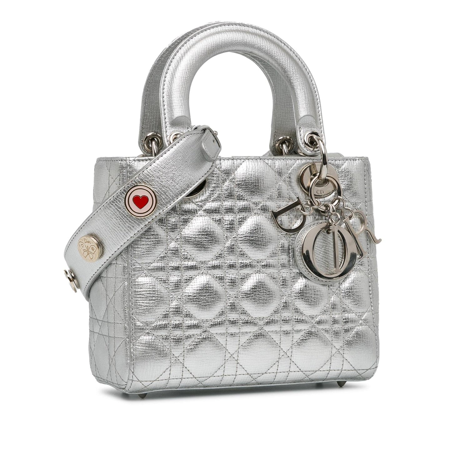 Luxury DiorSmall Metallic Grained Calfskin Cannage Lucky Badges My Lady Luxury Dior(SHG-iCfjm7)
