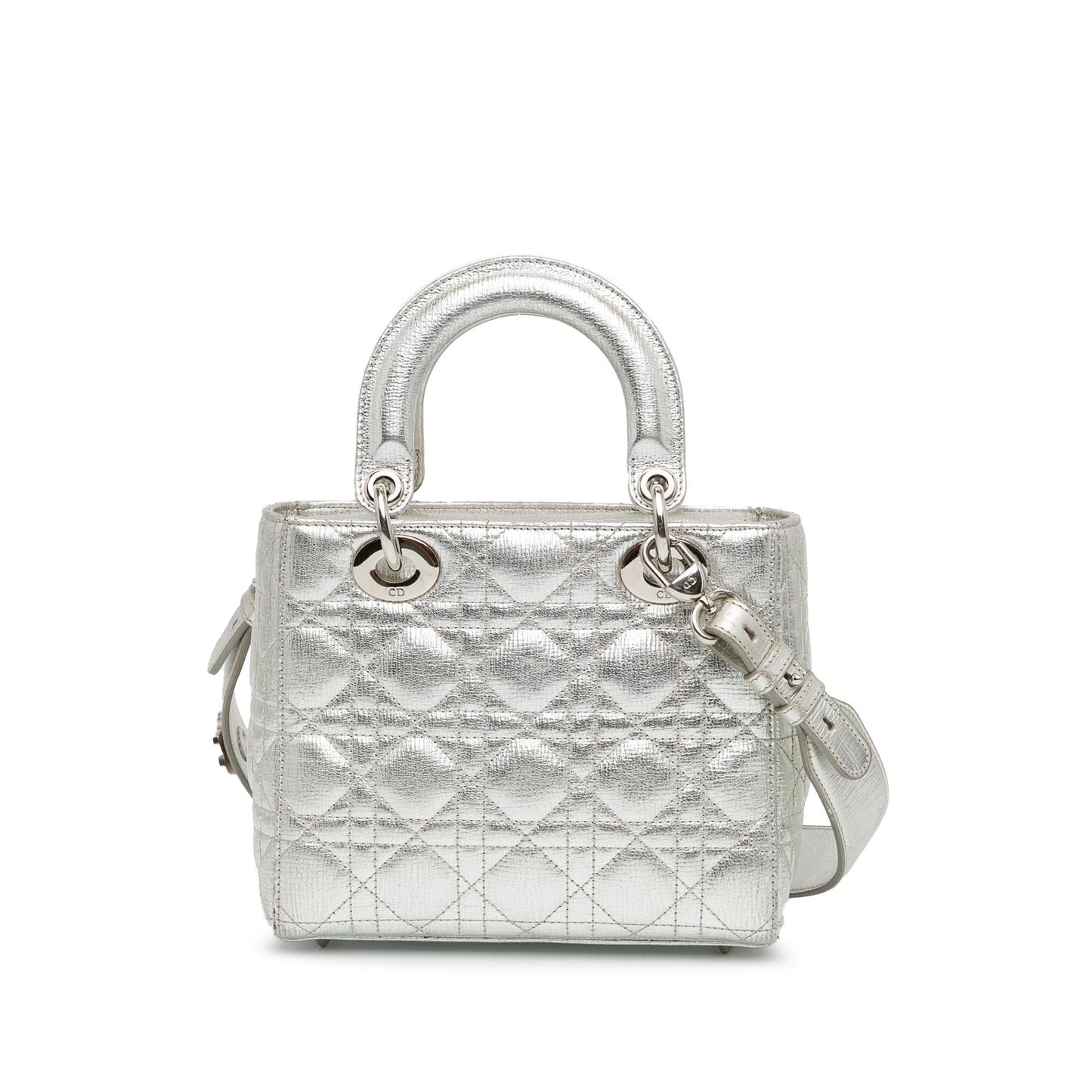 Luxury DiorSmall Metallic Grained Calfskin Cannage Lucky Badges My Lady Luxury Dior(SHG-bWYB1W)