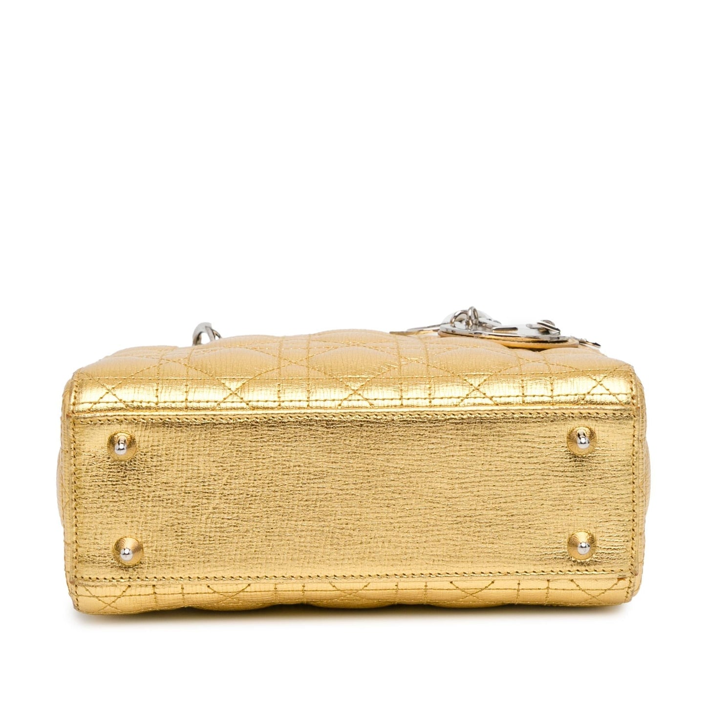 Luxury DiorSmall Metallic Grained Calfskin Cannage Lucky Badges My Lady Luxury Dior(SHG-g4rqaN)