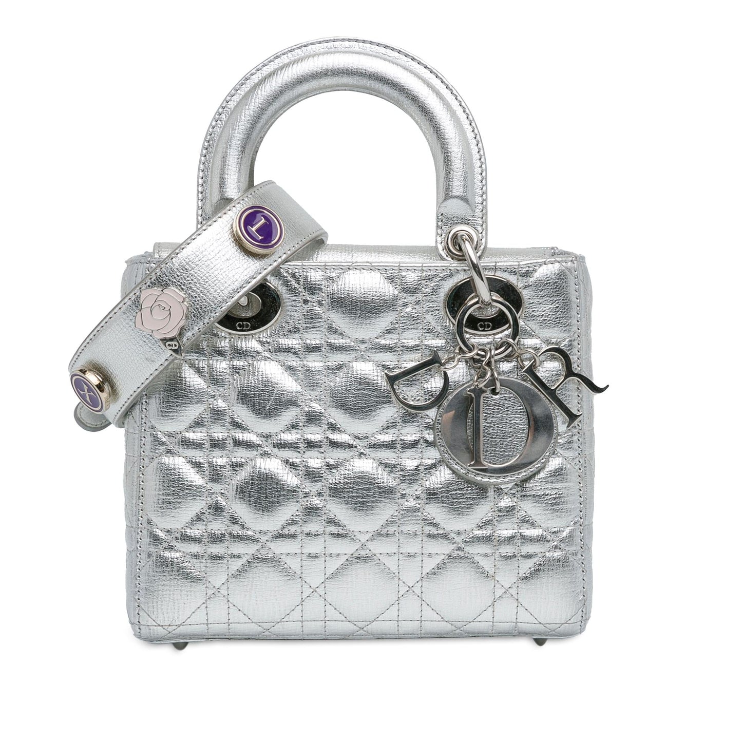 Luxury DiorSmall Metallic Grained Calfskin Cannage Lucky Badges My Lady Luxury Dior(SHG-JrV0kw)