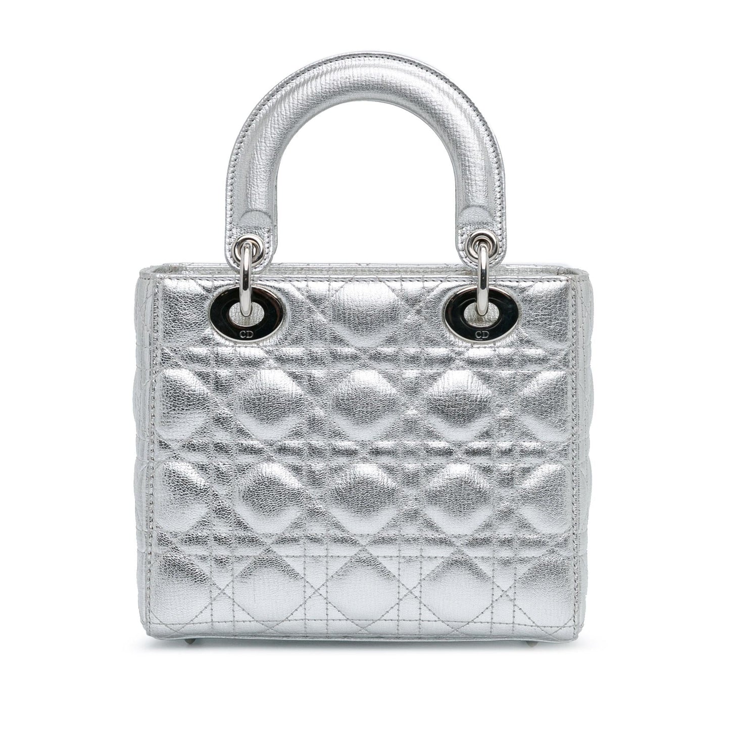 Luxury DiorSmall Metallic Grained Calfskin Cannage Lucky Badges My Lady Luxury Dior(SHG-paWJgo)