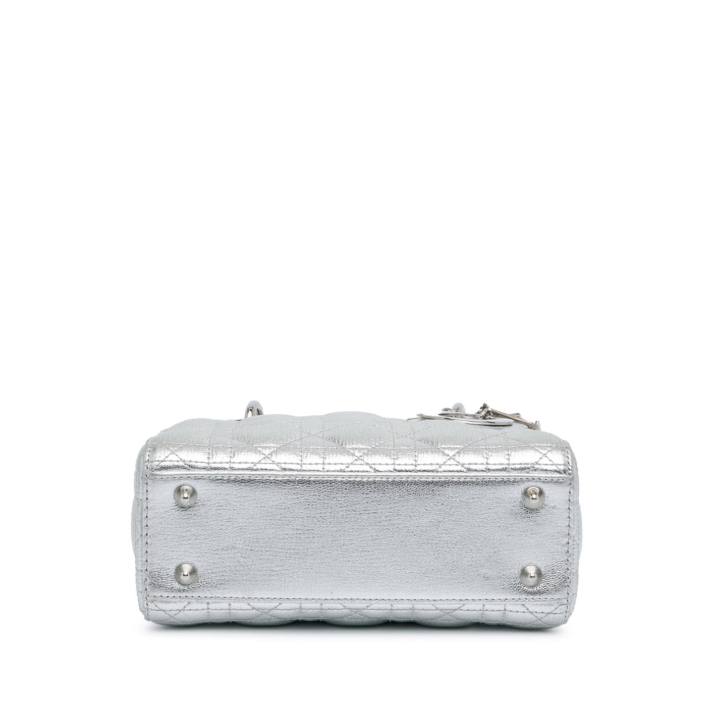 Luxury DiorSmall Metallic Grained Calfskin Cannage Lucky Badges My Lady Luxury Dior(SHG-paWJgo)