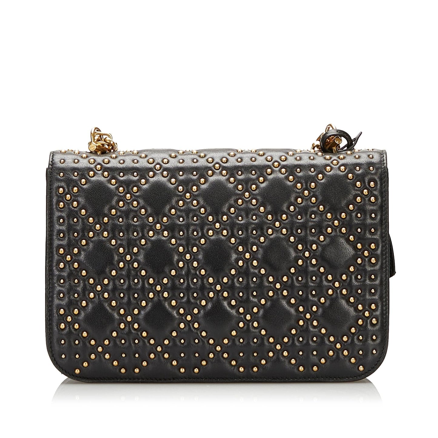 Luxury DiorStudded Cannage DiorAddict Flap (SHG-37209)