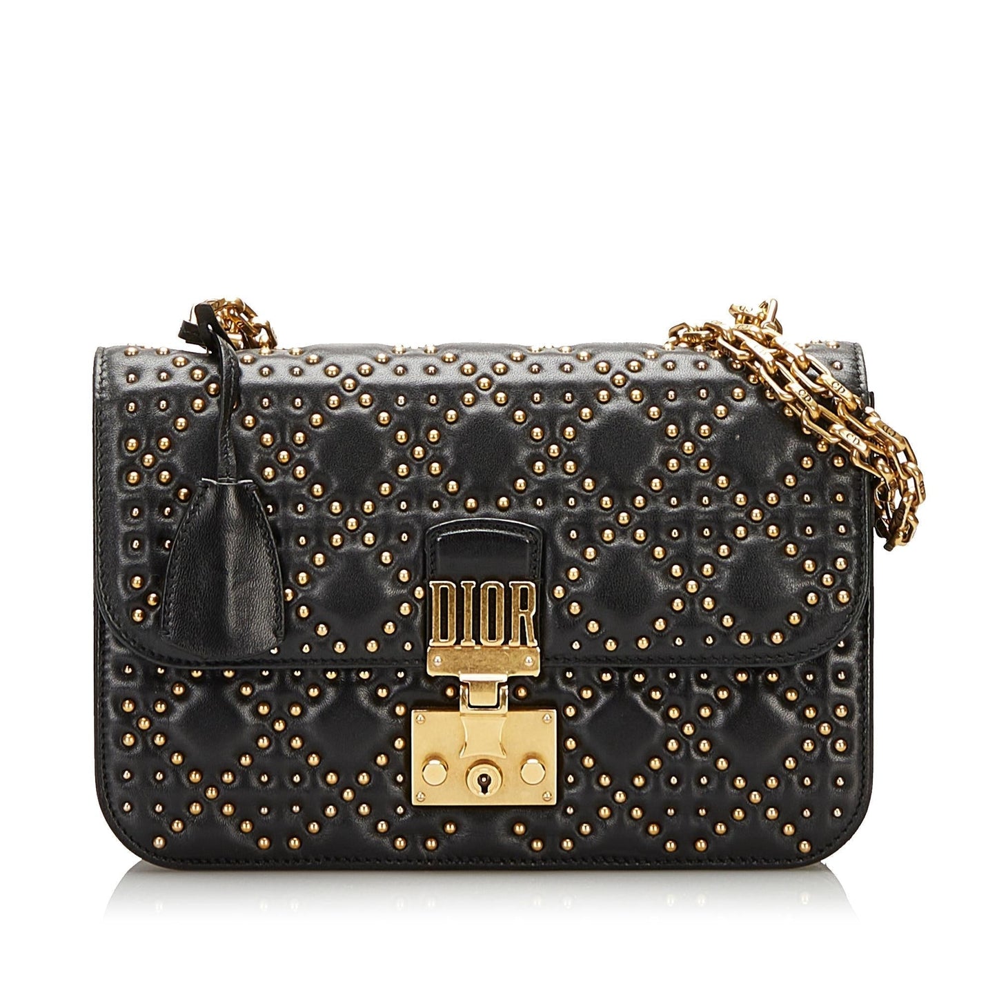 Luxury DiorStudded Cannage DiorAddict Flap (SHG-37209)