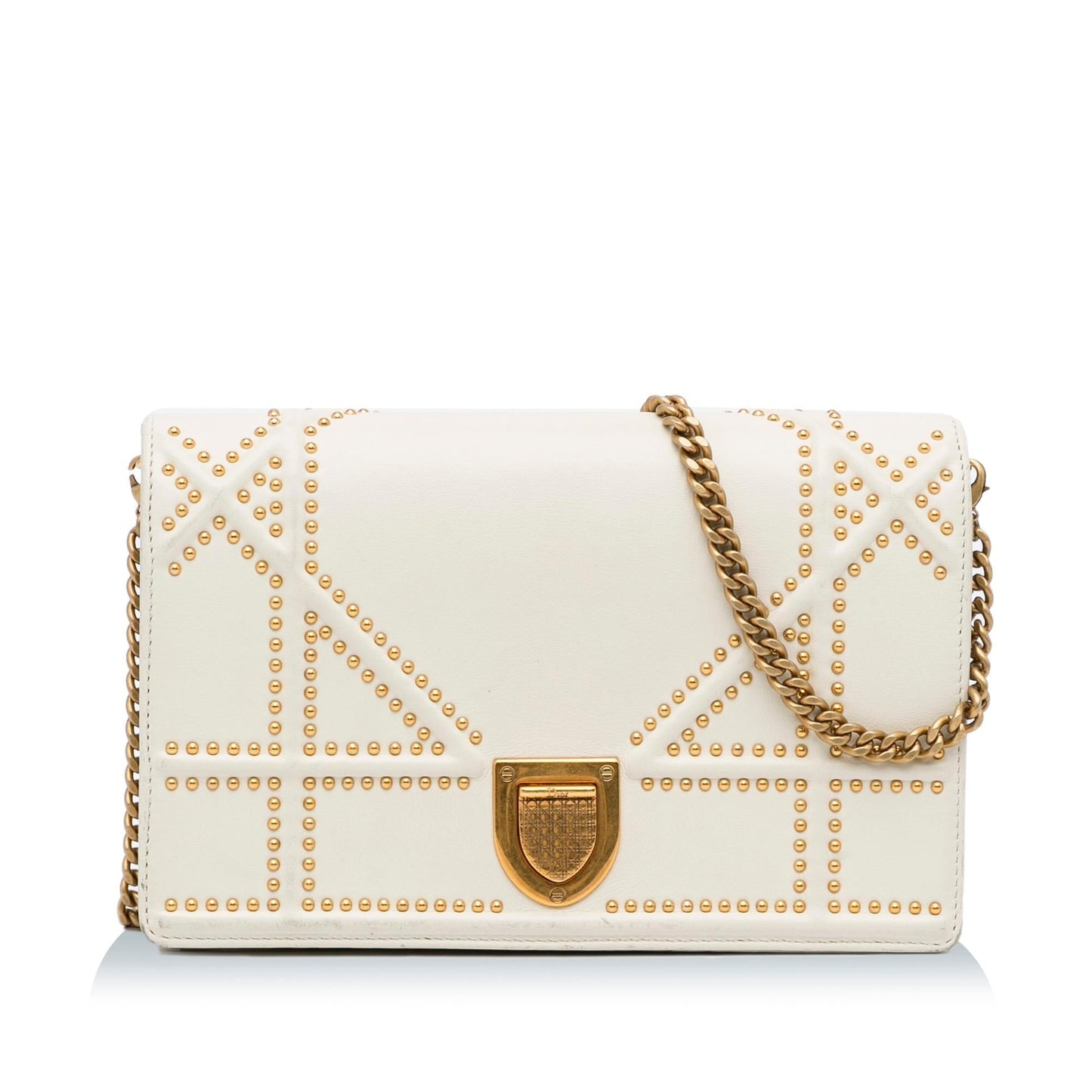 Luxury DiorStudded Diorama Wallet on Chain (SHG-Y3PaD4)