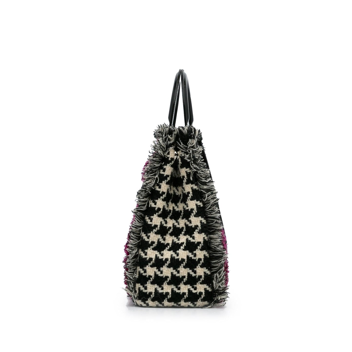 Luxury DiorTweed Diorissimo Houndstooth Satchel (SHG-nLSAIp)