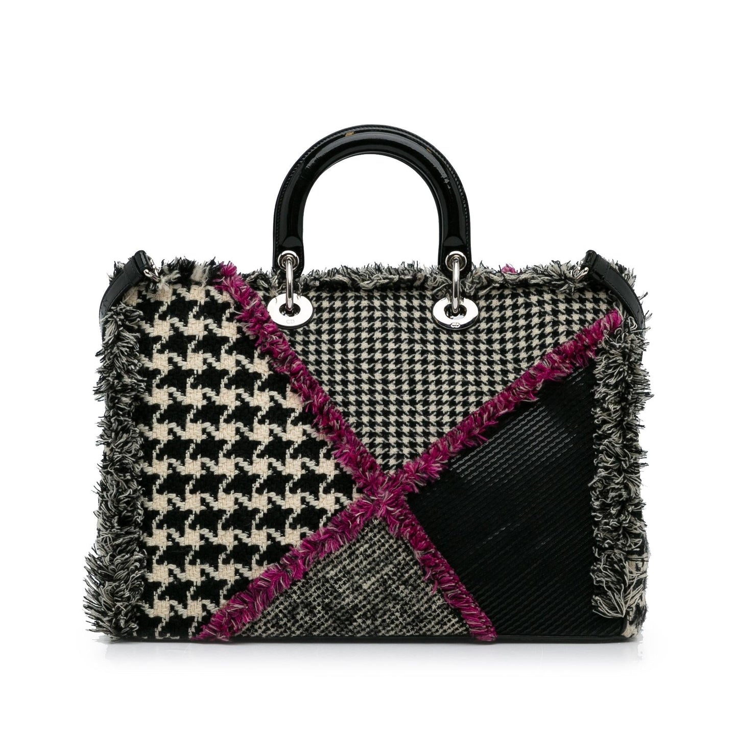 Luxury DiorTweed Diorissimo Houndstooth Satchel (SHG-nLSAIp)