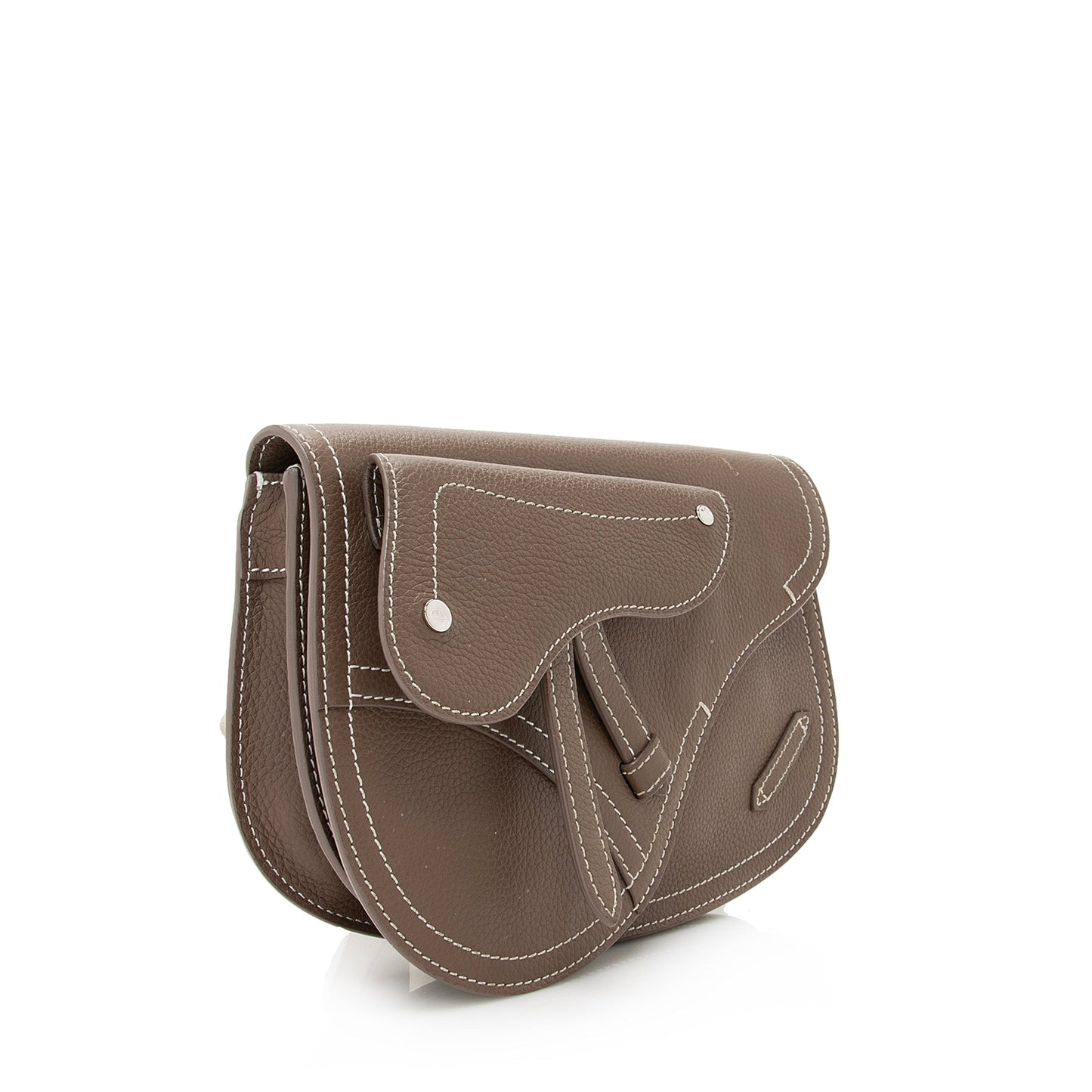 Luxury DiorX KAWS Grained Calfskin Saddle Pouch Messenger Bag (SHF-22431)