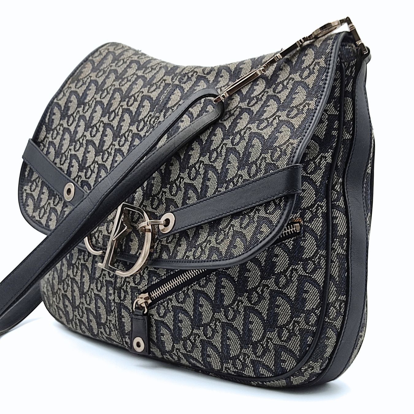 Luxury DiorSaddle large shoulder bag in monogram canvas