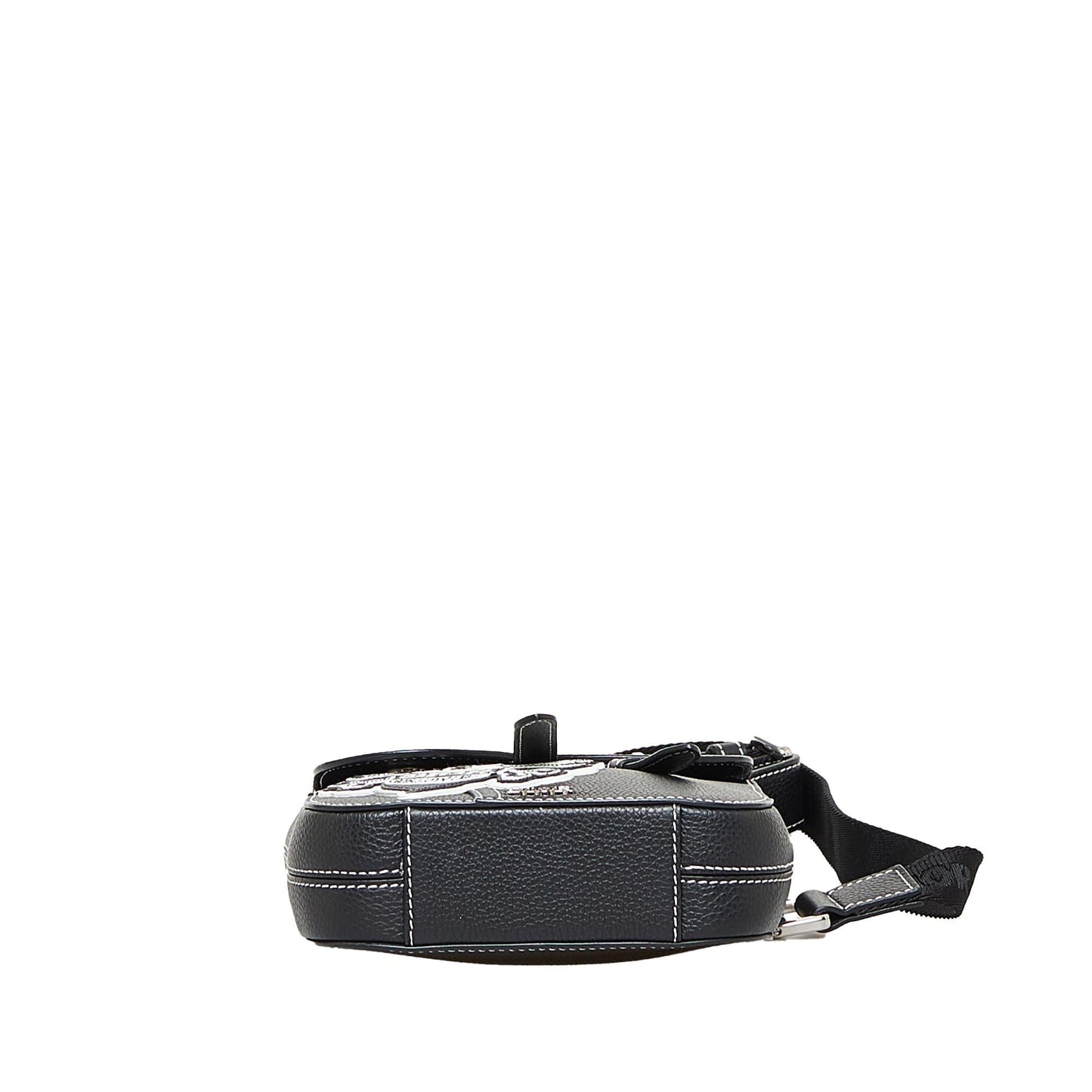Luxury Diorx Stussy Bee Applique Saddle Crossbody (SHG-ptcS1w)