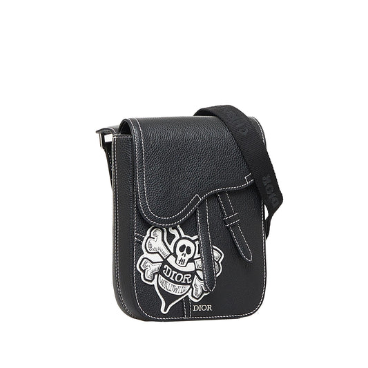 Luxury Diorx Stussy Bee Applique Saddle Crossbody (SHG-ptcS1w)