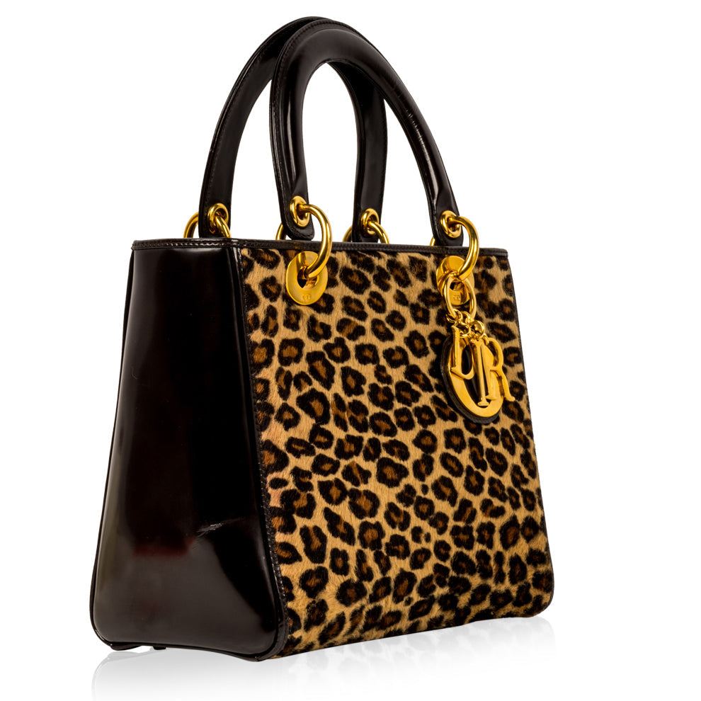 Luxury Dior Lady Luxury Dior Medium - Leopard Fur