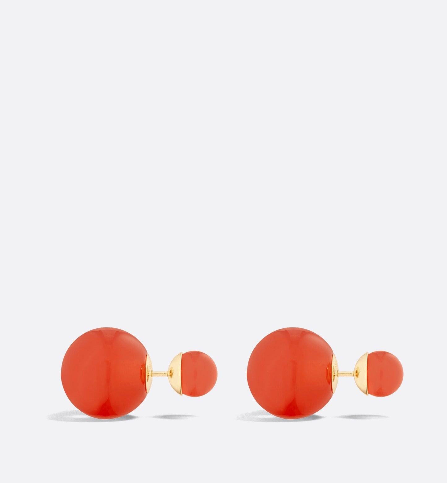 Luxury Dioriviera Luxury Dior Tribales Earrings Gold Finish Metal And Coral Resin Pearls
