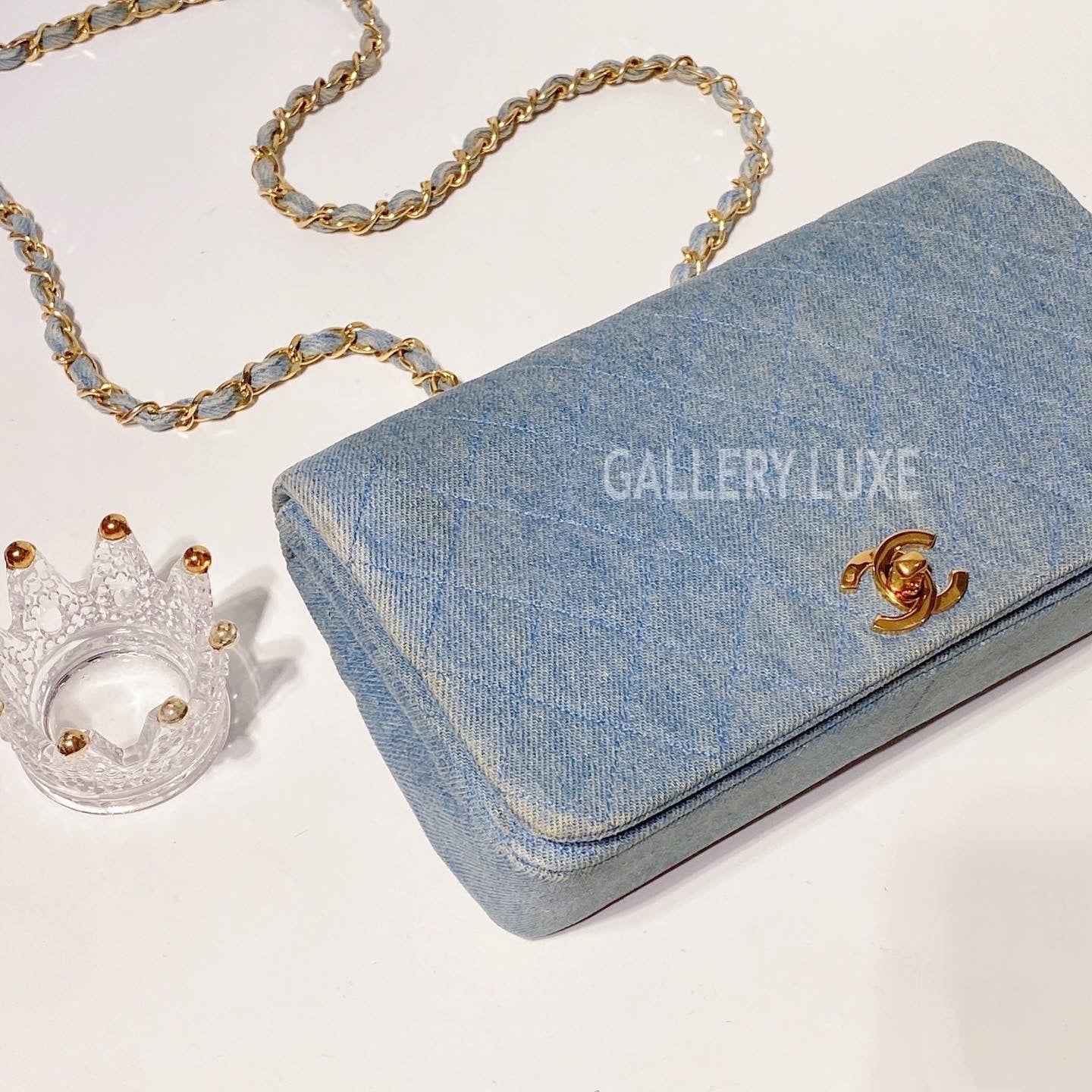 No.3346-Chanel Vintage Denim Flap Bag