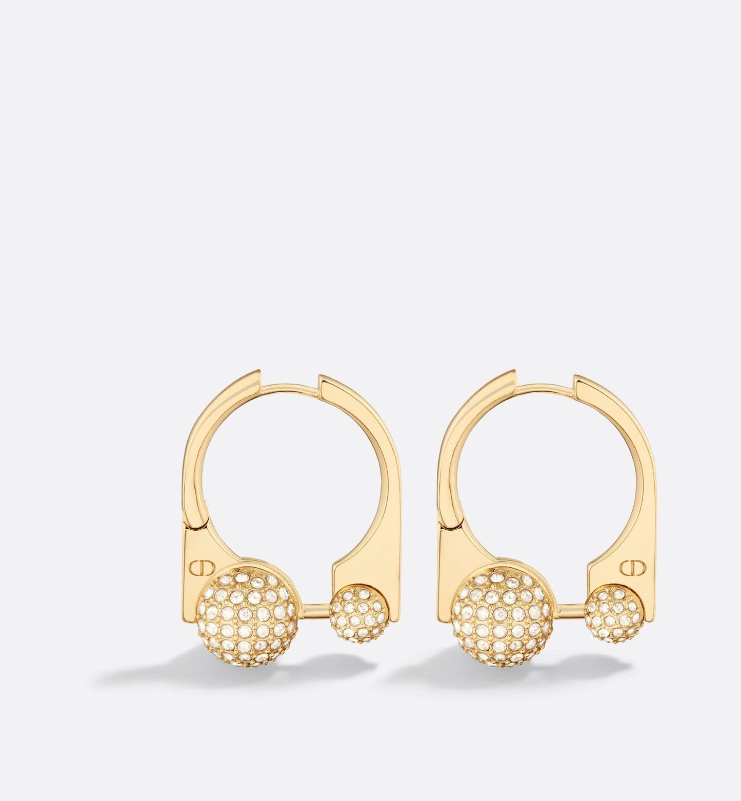 Medium Luxury Dior Tribales New Look Earrings Gold Finish Metal And Silver-Tone Crystals