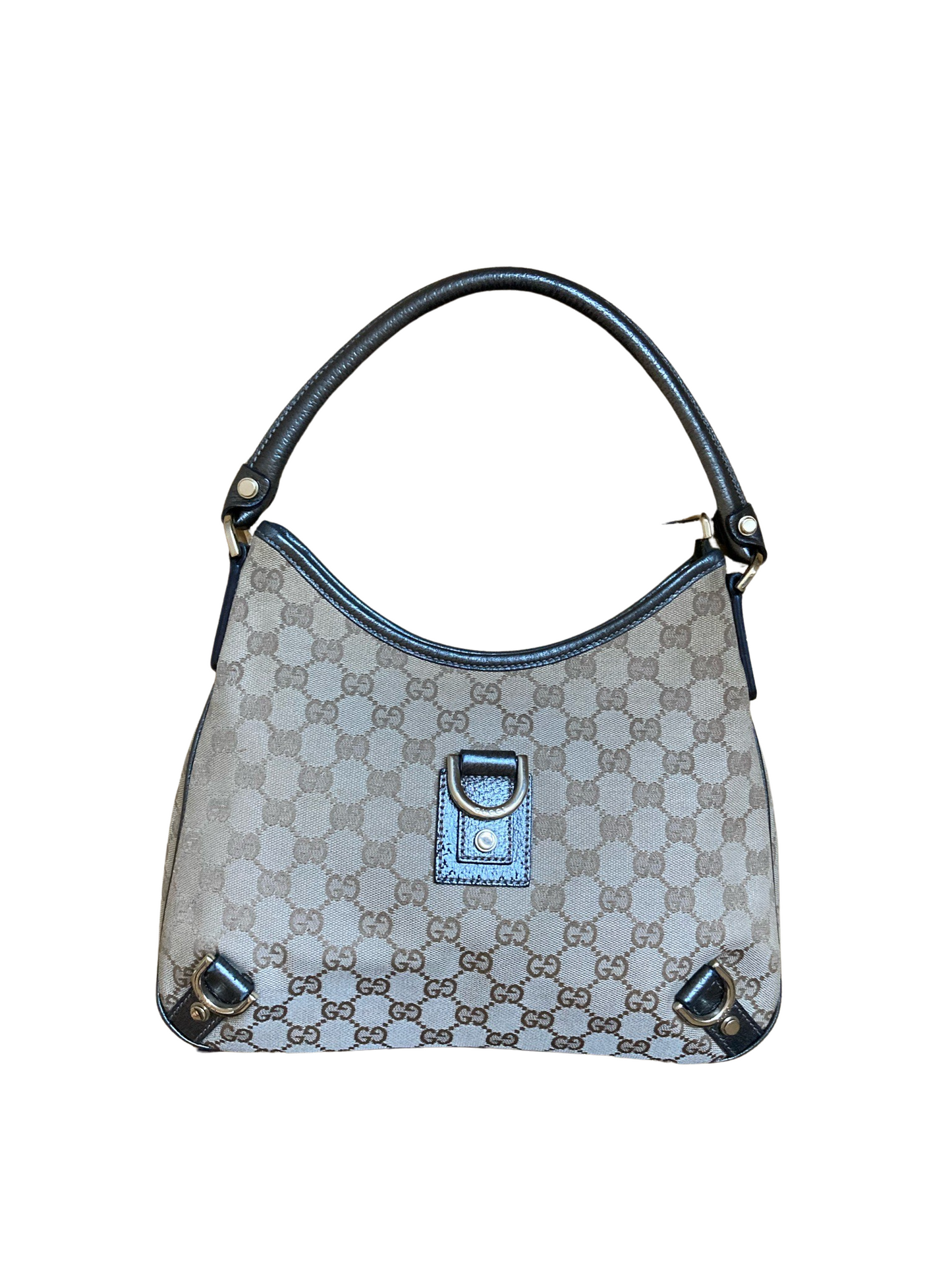 Luxury Gucci Abbey Jacquard & Leather Shoulder Bag