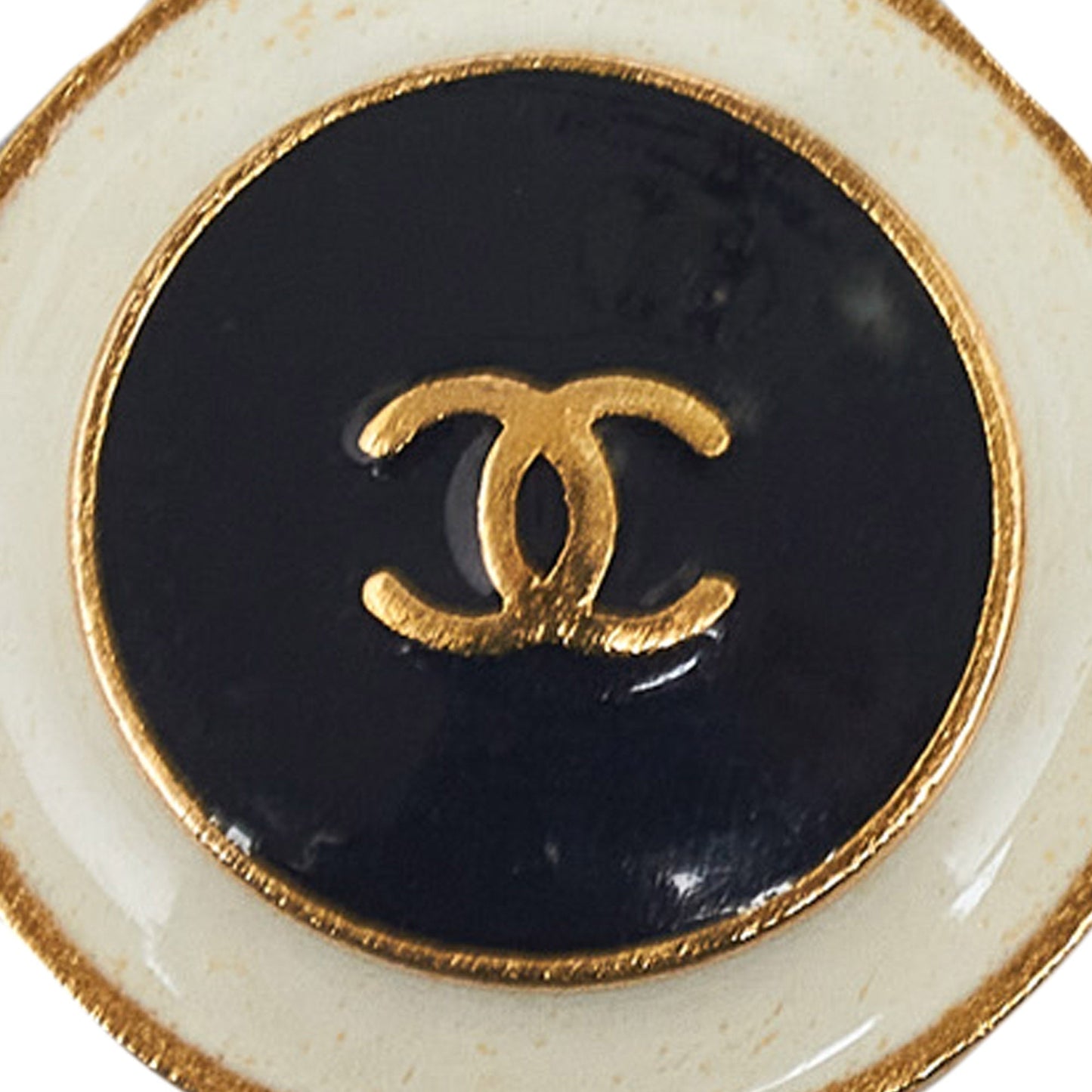 Luxury Chanel Enamel CC Clip-On Earrings Costume Earrings
