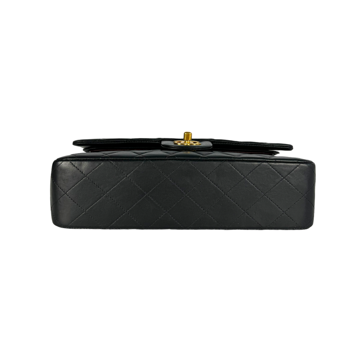 Luxury Chanel Classic Double Flap Medium Black Lambskin Gold