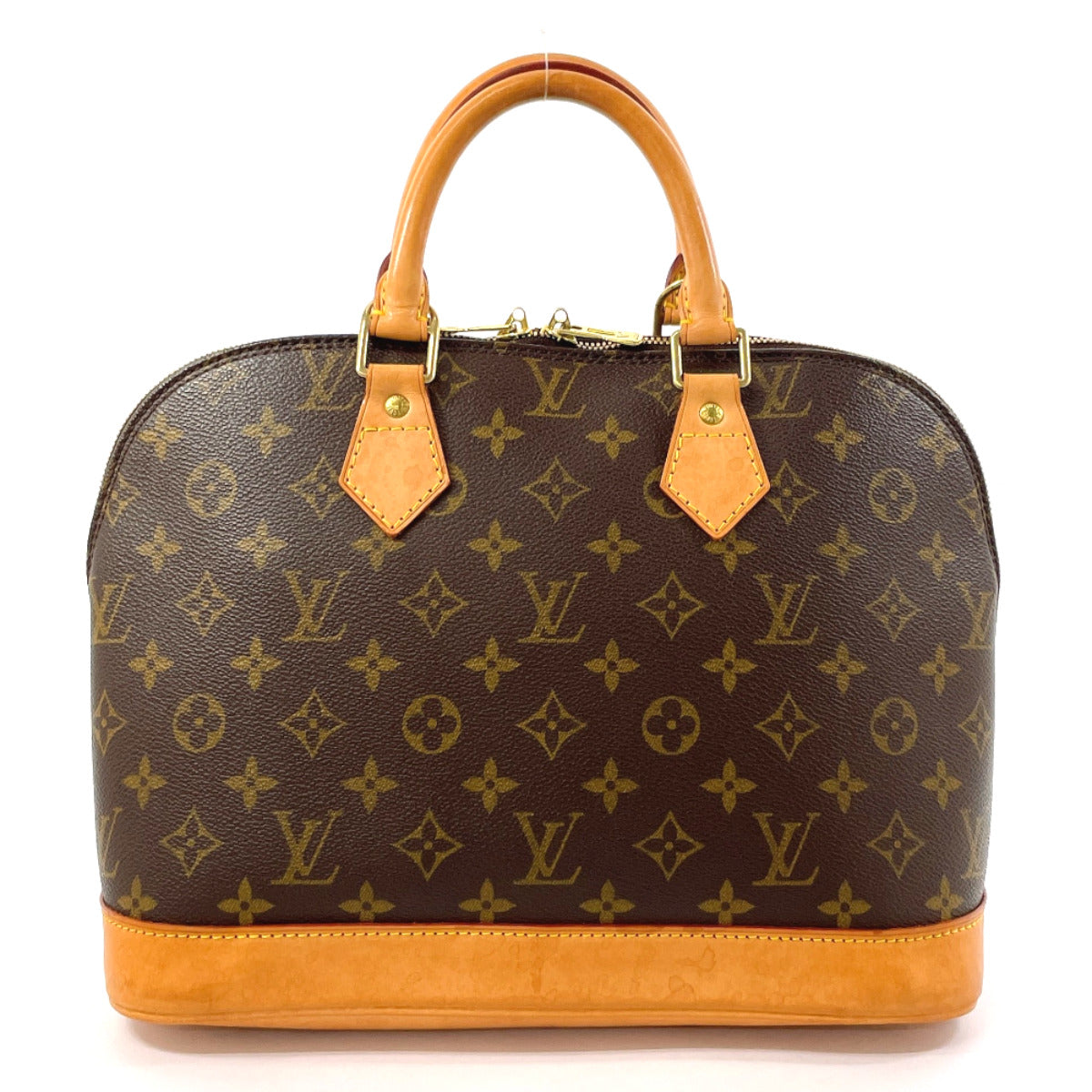 LOUIS VUITTON Handbag M51130 Monogram canvas, tanned leather Brown Alma