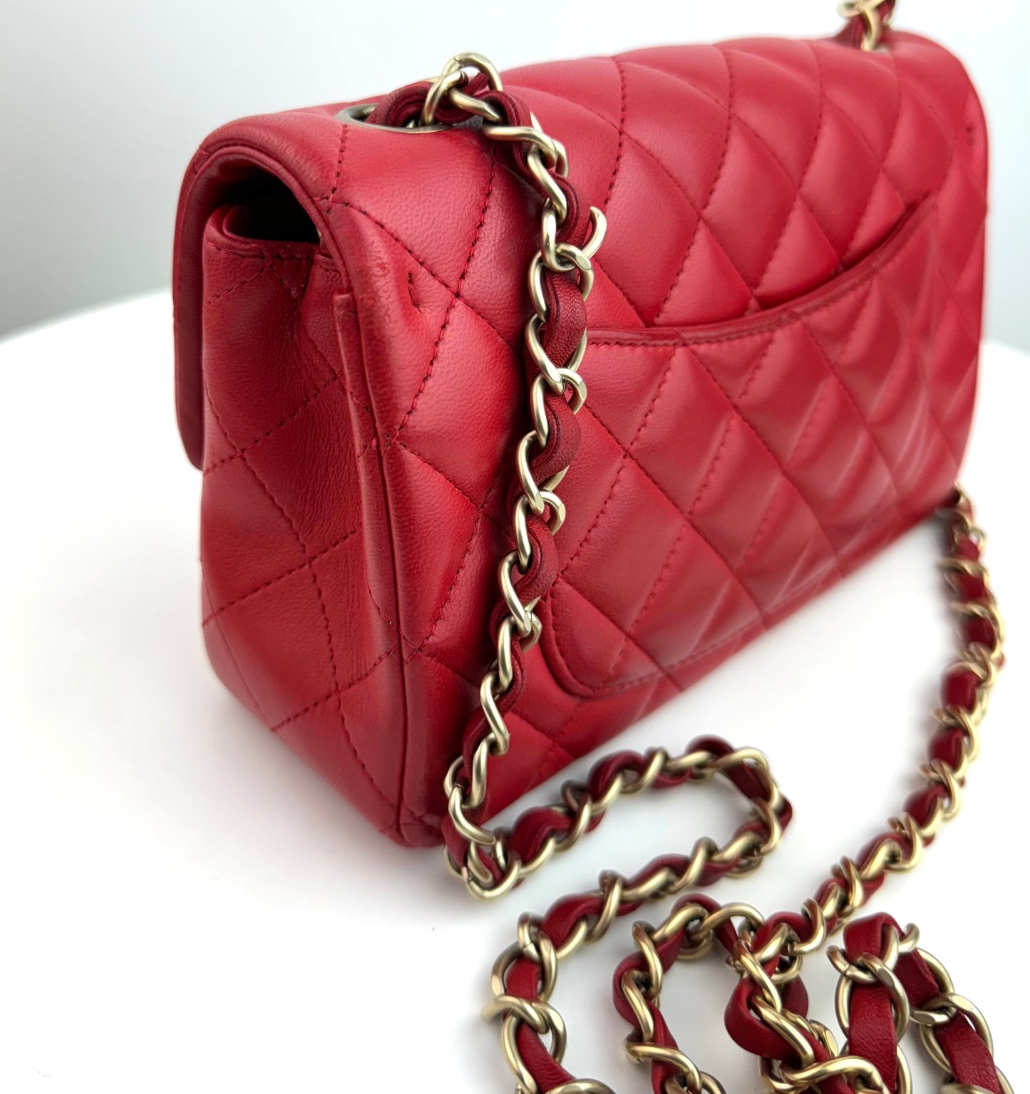Chanel Classic Mini Flap Bag in Red