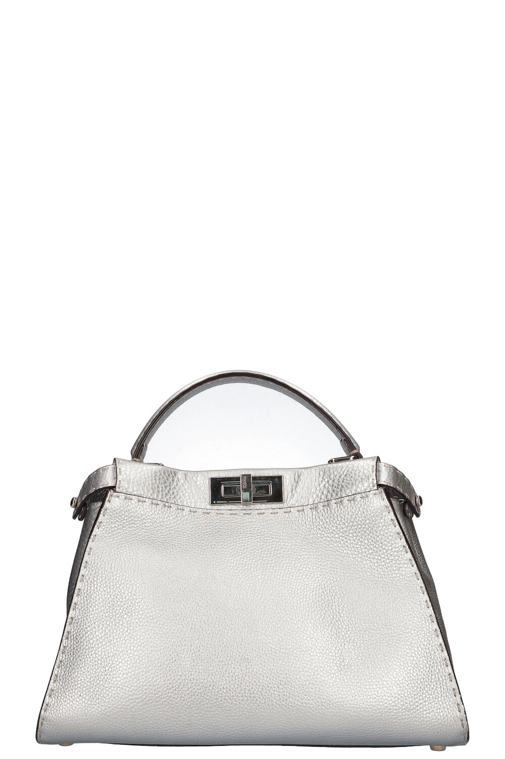 Luxury Fendi Peekaboo Medium Silver