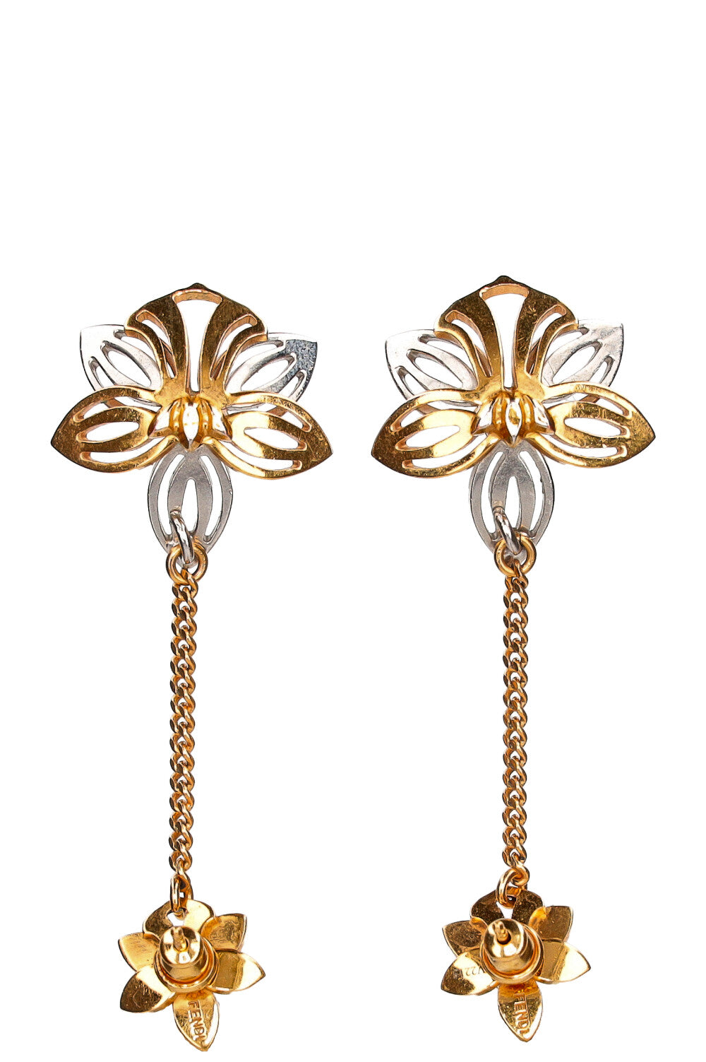 Luxury Fendi Blossom Drop Earrings