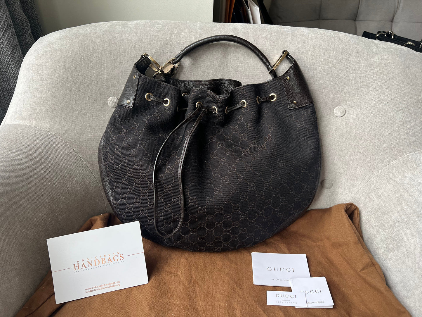 Luxury Gucci GG Monogram Canvas Hobo