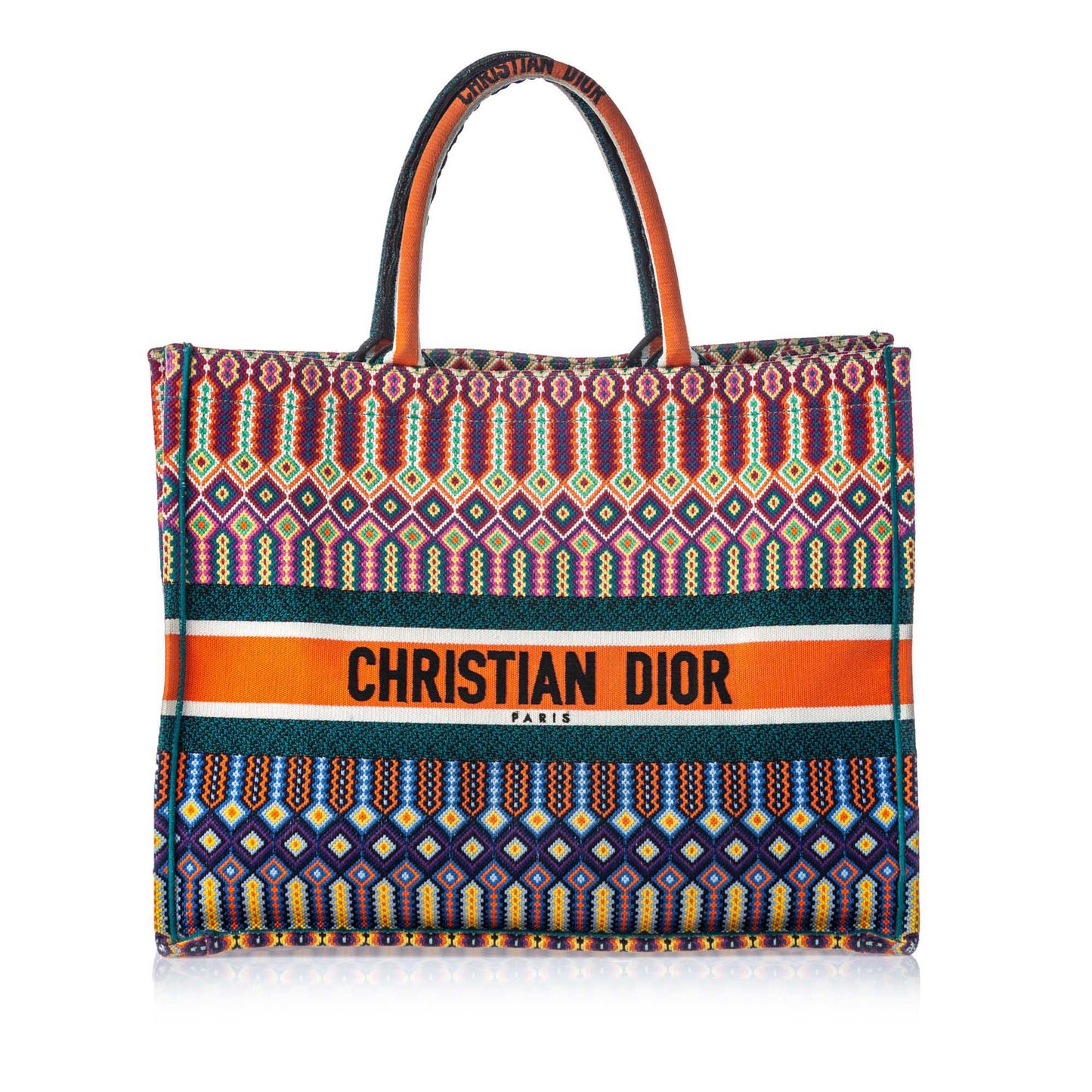 Luxury DiorMulti Canvas Fabric Embroidered Book Tote ITALY